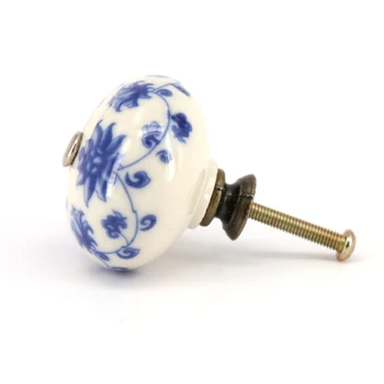

New Arrival China Blue and White Porcelain Cabinet Handle and Pulls Furniture Hardware Dresser Drawer Cupboard Kitchen Knob