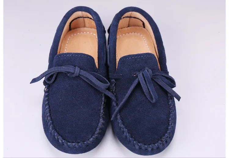 couro genuíno meninos meninas vestido sapatos apartamentos