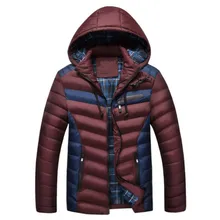 Winter Men Jacket 2017 New Quality Multicolor stripes Warmth Mens Jackets Coats Thick Parka Mens Outwear