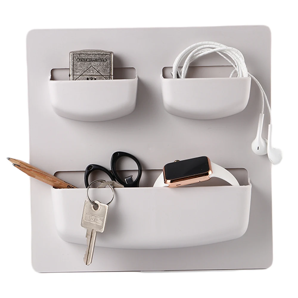 

Mrs win Wall Mount Sticking Organizer Three-Layer Kitchen Bathroom Storage Toothbrush Holders Home Refrigerator Paste Shelf Rack