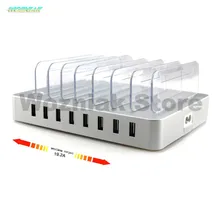 Wozniak Intelligent charging station 8usb port mobile phone charger for iphone for samsung for ipad batteries charging rack