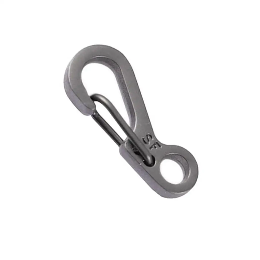 Простой классический мини пружинный подвесной брелок для ключей, оборудование для повседневного использования - Цвет: gray