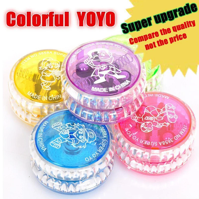 Light Up YoYo Ball for Magic Juggling Toy Fancy Moves Flashing LED Color Random Color send 1