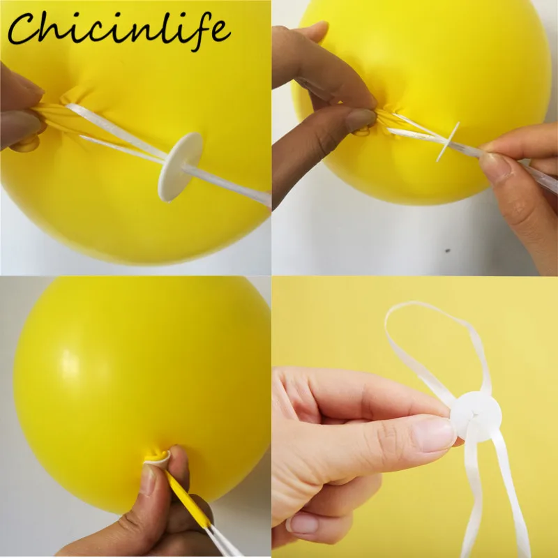 

Chicinlife 50Pcs Balloon Fastener Ribbon Birthday Party Balloon String Fastener Sealing Wedding Anniversary Festival Supplies