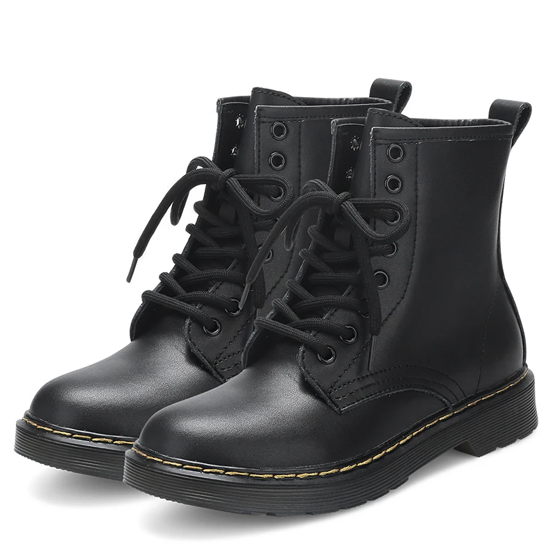 

AME Shoes Winter Ankle Boots Women Fashion Boots Black Round Toe Lace-Up Woman Shoes Female Boots YHA009