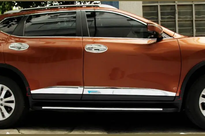 4 шт. защитные накладки на боковые двери автомобиля для Nissan X Trail XTrail Rogue 2014 2015 2016 2017