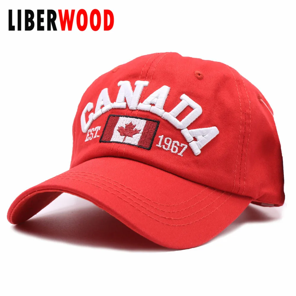 [Liberwood] 2017 хлопок Gorras Канада Бейсболки для женщин флаг Канады snapback шляпу Винтаж