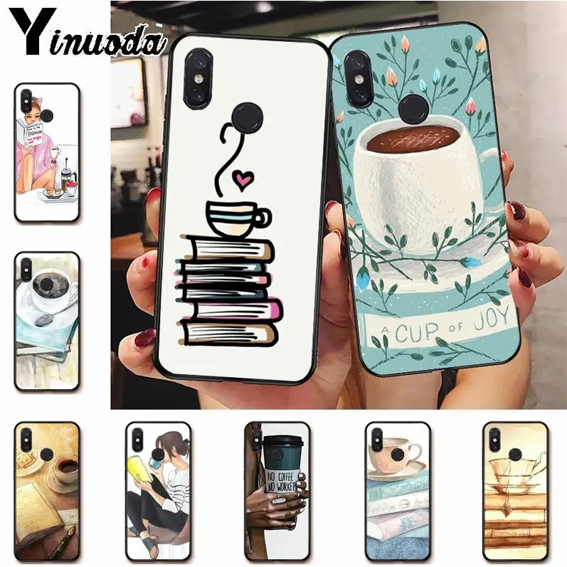

Yinuoda coffee and book Phone Accessories Case for xiaomi redmi 7 5plus 6pro 6a 4x go note5 note7 note6pro mi8se 9se coque