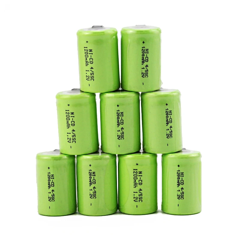 10 штук в партии!! NI-CD аккумулятор 1,2 V SC 1200mah 1,2 v 4/5 sc 1200mah nicd аккумулятор для аккумуляторной батареи небольшого размера