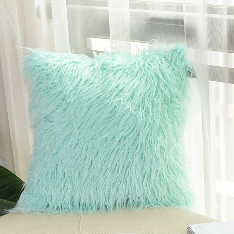 

Free Shipping Fluffy Plush Cushion Cover for sofa, bed, living room Home Decor Pillowcover