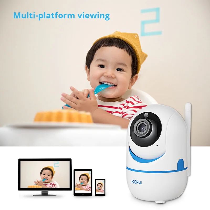 KERUI 720P Portable Small Mini Indoor Wireless Home Security WiFi IP Camera Surveillance Camera Night Vision CCTV Camera