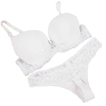 Новинка, трусики-стринги, нижнее белье, сексуальный кружевной бюстгальтер, комплект для женщин, пуш-ап, цветы, однобортные, модные, декоративные, полые