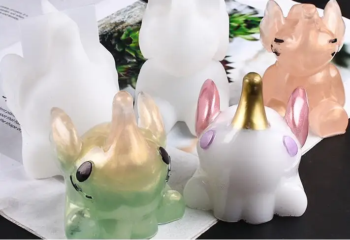 1 шт. 3D Прозрачные силиконовые формы с милым слоном жидкий кристалл эпоксидная