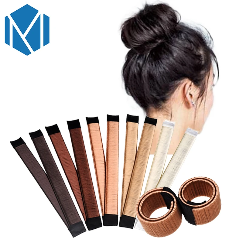 

M MISM Three Size Ball Bend Magic Bun Wig Flexible French Chignon Hair Bands Making Style Hair Accessories for Women Kids