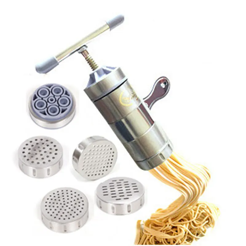 New Stainless Steel Noodle Maker With 5 Models Manual Noodles Press