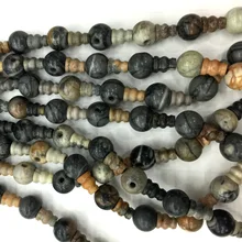 Натуральный серый белый Пикассо Джаспер Софора голова Будды Тибетский гуру Бусины Подходят Ювелирные изделия DIY ожерелья(10 бусин/лот