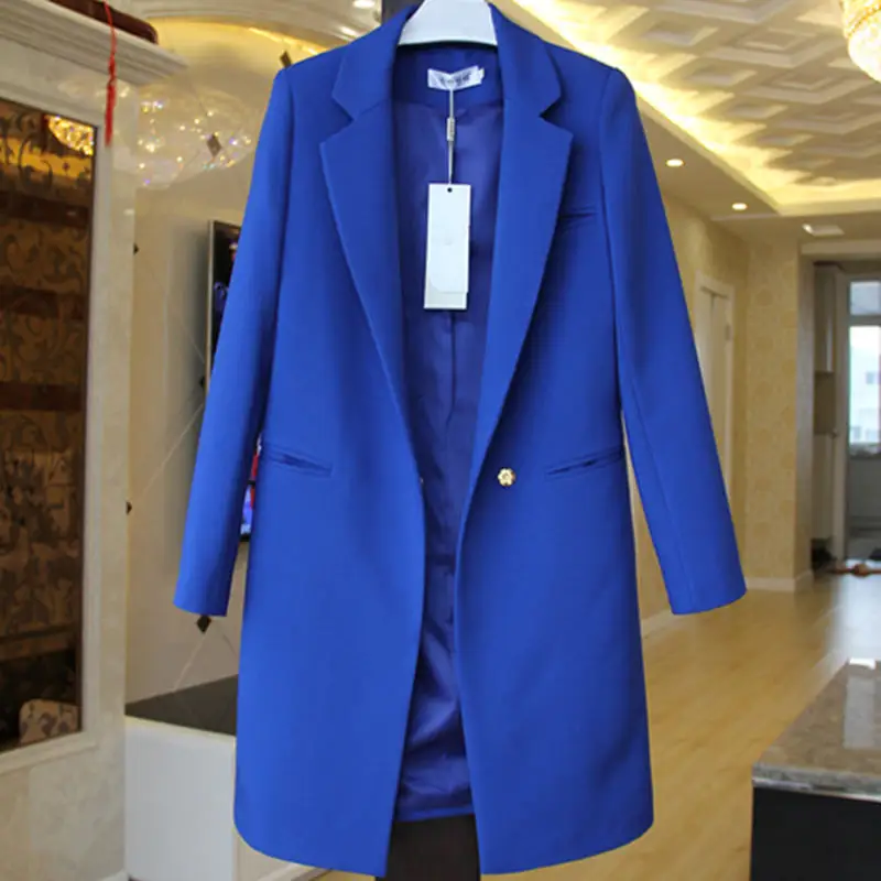 blazer comprido feminino plus size casaco para outono inverno