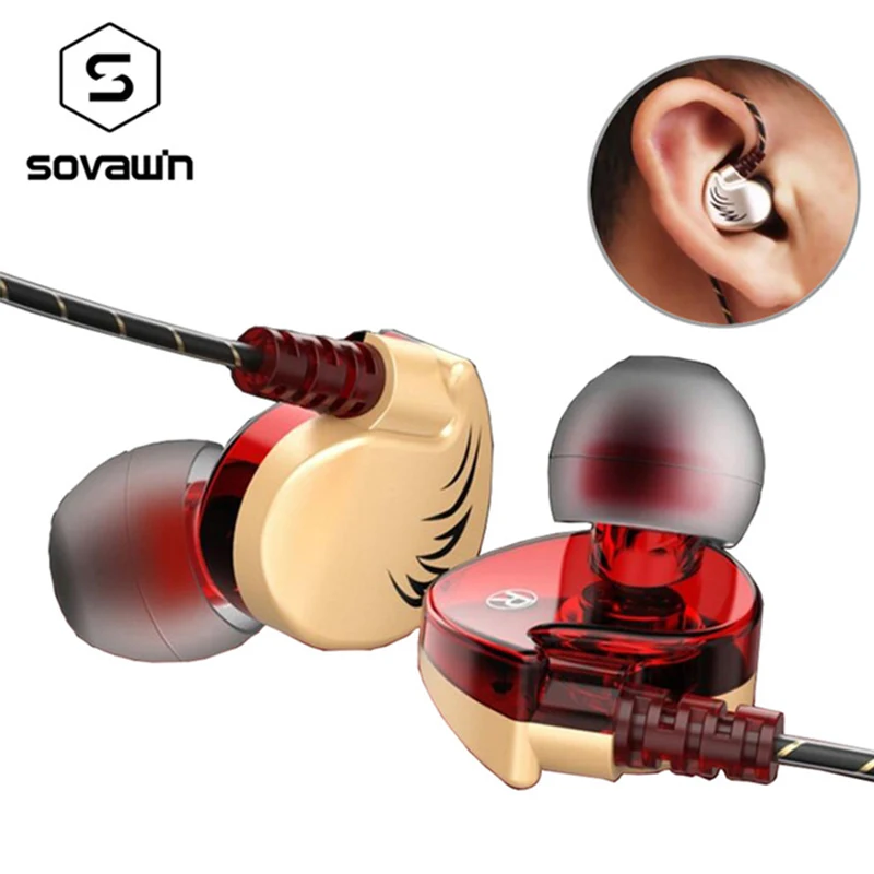 Wired In Ear Sport Running Earphones for Phone 3.5 mm Waterproof