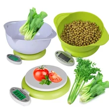 1 шт. Полезные практические принимает массу весом до 5 кг/1g ЖК-дисплей Дисплей цифровые весы электронные Кухня Еда диета весы Вес инструмент с подносом