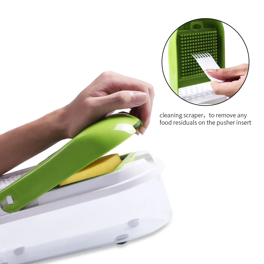 Цена Многофункциональная овощерезка с 8 нарезающими лезвиями, ручная Картофелечистка, терка для моркови, кухонные инструменты, овощерезка