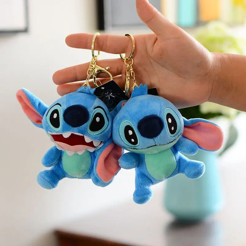 

Kawaii Cartoon Stitch Stuffed plush doll Pendant Women Bag Charm Pendant Car Key Rings