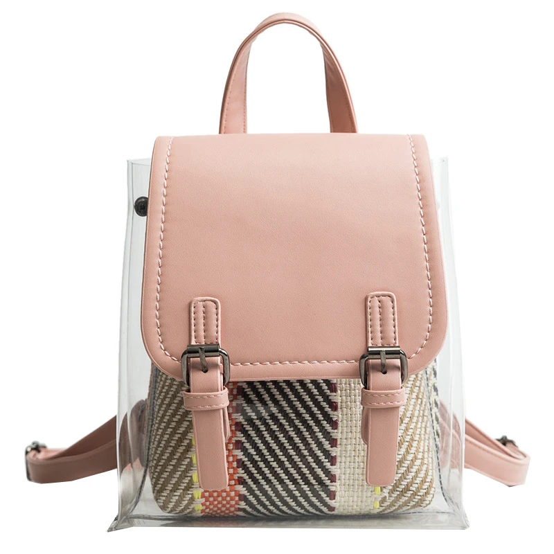 

Amasie New Arrival Transparent PVC Backpack Girl School Bag Bag Pack Book Bag for Teenage Girls EGT0356
