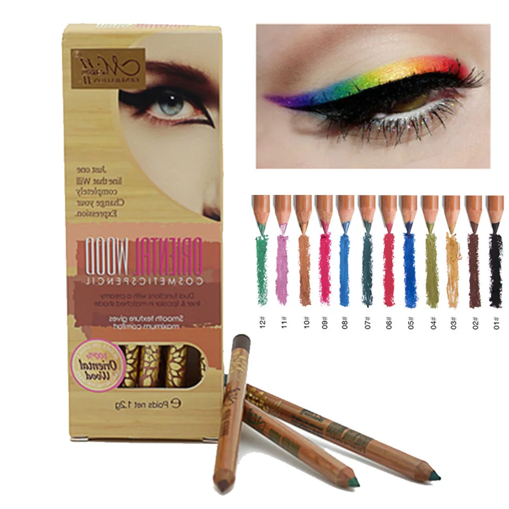 Menow eye makeup glitter eyeliner pencil colorful rainbow matte