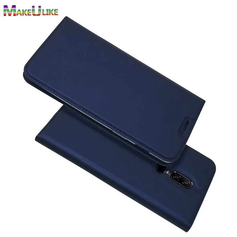 

MAKEULIKE Slim Magnetic Case for Oneplus 6 Oneplus6 Flip Cover PU Leather Phone Bags Cases For Oneplus 6 One Plus 6 Coque