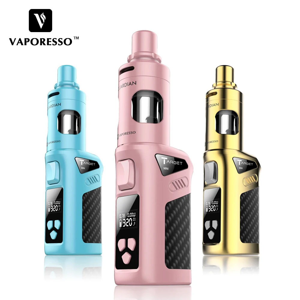 Original Vaporesso Target Mini Vape Kit with 1400mAh Electronic Cigarette Battery Guardian Tank 2ml CCELL GD Ceramic SS316 Coil Original Vaporesso Target Mini Vape Kit with 1400mAh Electronic Cigarette Battery Guardian Tank 2ml CCELL GD Ceramic SS316 Coil