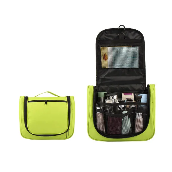 Женская дорожная косметическая сумка для ручной стирки, водонепроницаемая гигиеническая Косметика с крепким крюком - Цвет: green