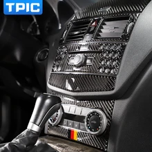 Для mercedes C class W204 углеродное волокно внутренняя отделка выход CD кондиционер Центральная панель управления наклейки и наклейки для автомобиля