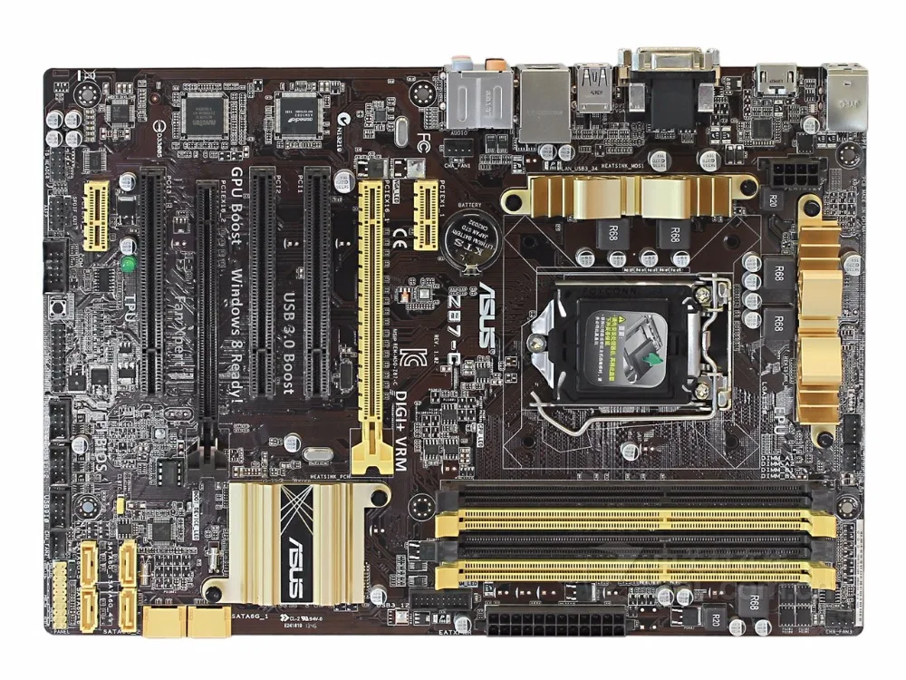 Десктопная Материнская плата ASUS Z87 C DDR3 LGA 1150 Socket i7 i5 i3 32G SATA3 UBS3.0 материнская