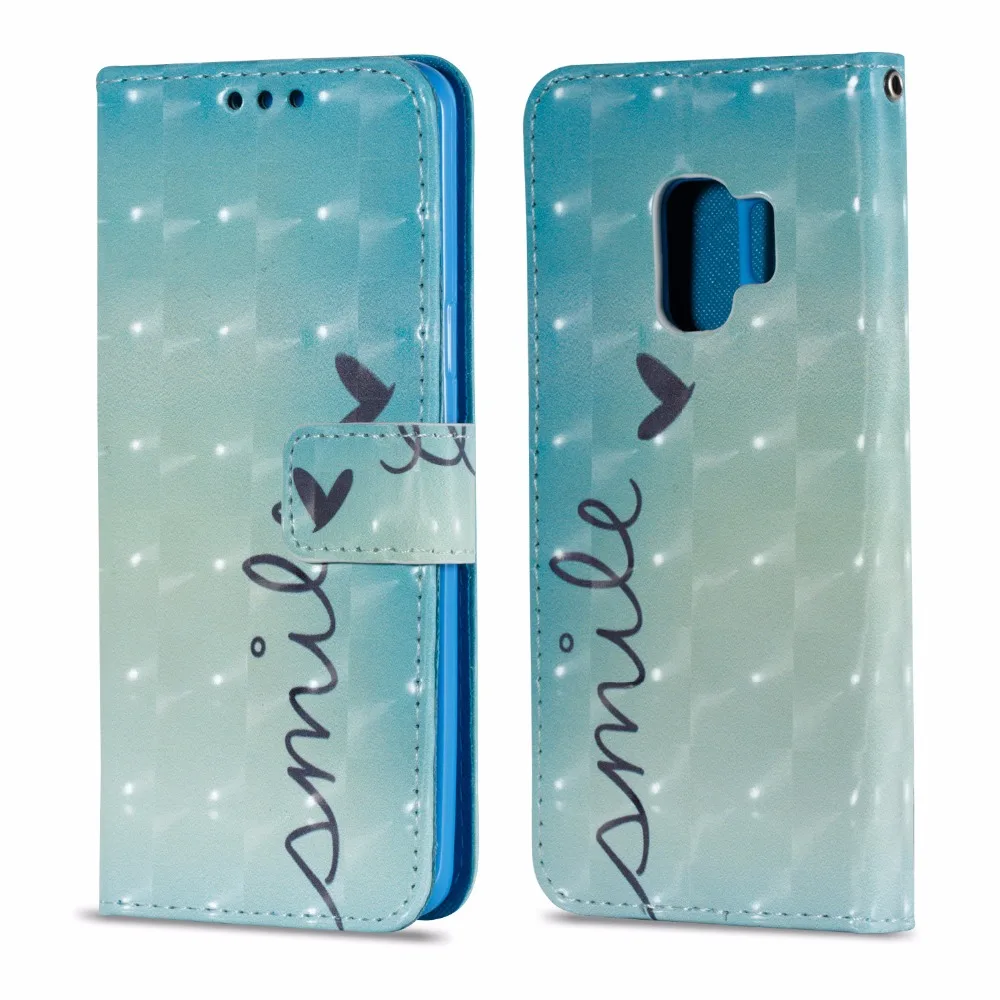 Cartoon For Samsung Galaxy S9 S9 Plus Note 8 Case Flip PU Wallet Card Holder Cover For iPhone X Smart Wallet Case Unicorn        (76)