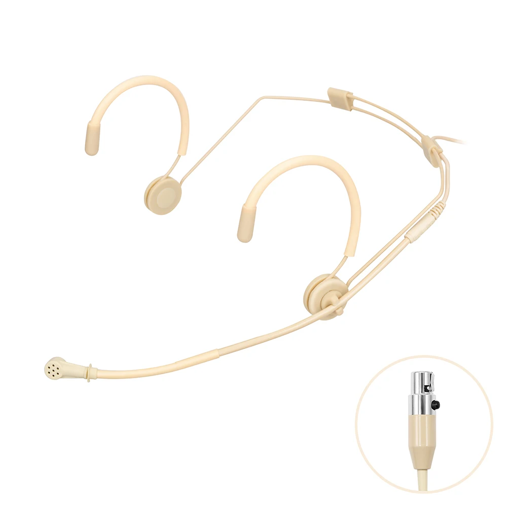 

Mini Head Wearing Wired Headset Microphone Condenser Mic for Shure Sennheiser Wireless Karaoke Mic Beltpack Transmitter System