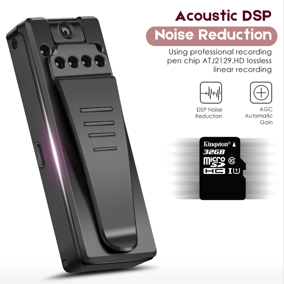 Audio Video Recording Hidden Digital Dictaphone Registrar Camcorder Camera Noise Reduction Portable Noise Reduction Camera 1080 drag reduction