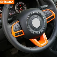 SHINEKA Modanature interne Volante Copertura Decorativa per Jeep Renegade 2016-2019 per Jeep Compass 2017 + Accessori