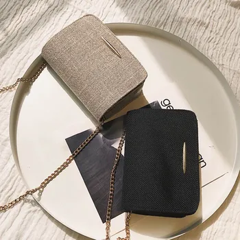 

Burlap Small Square Girl Shoulder Messenger Bag Women's Purses Crossbody Shoulder Bag New