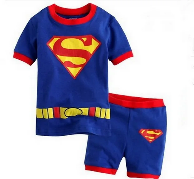 

2018 Summer Boys Pajamas Suits Short Sleeve Kids Pijama Character Children Pyjama Sets Boys Sleepwear bottom Clothing D34