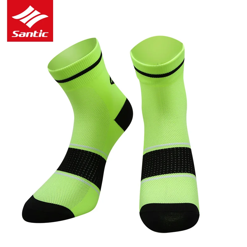 SANTIC, профессиональные велосипедные носки, дышащие спортивные носки для гонок, бега, MTB, шоссейные, велосипедные, баскетбольные, футбольные, спортивные носки
