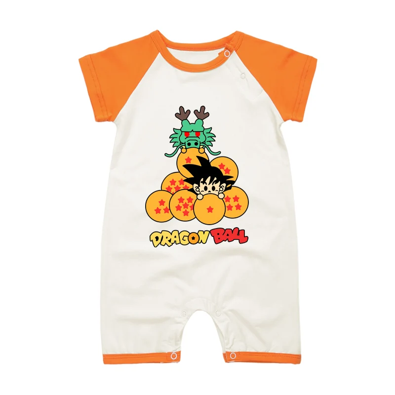 2017 التنين الكرة الكرتون نمط قصيرة الأكمام الصيف السروال القصير طفل صبي فتاة منامة حللا الرضع الملابس