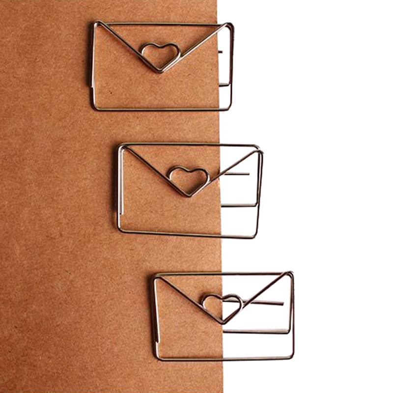 

Heart Shape Rose Gold Color Paper Clip Coating Plating Bookmark Tag Clip