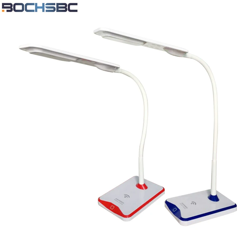 BOCHSBC LED Charger Desk Lamp for Bedroom Living Room Wireless Charging Table Lights for Iphone