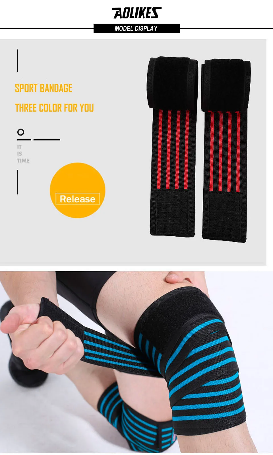 AOLIKES 1 пара наколенники фитнес тяжелая атлетика спортивный коленный бандаж приседания, тренировка аксессуары для тренажерного зала