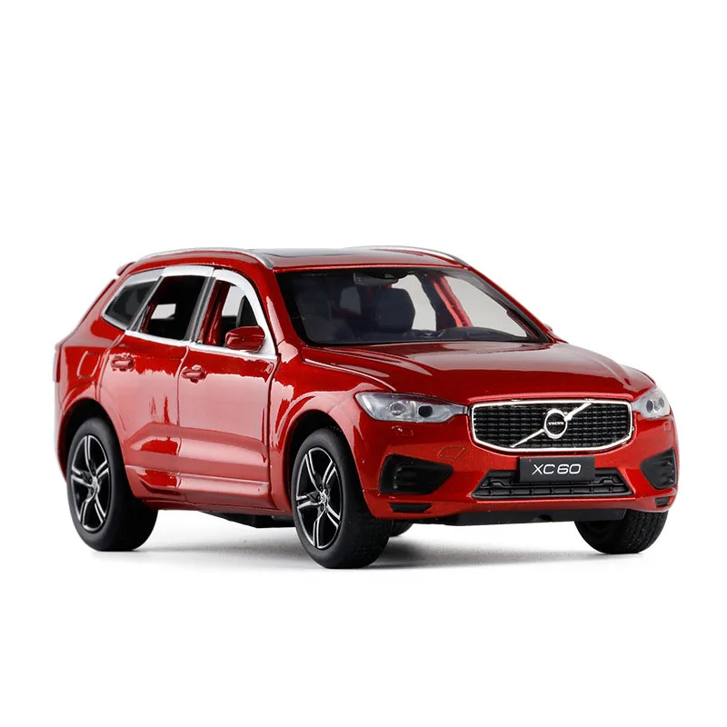 1/32 сплав XC60 SUV внедорожный литья под давлением игрушечные машины звук световой вытяните назад автомобиль игрушки для детей - Цвет: Красный