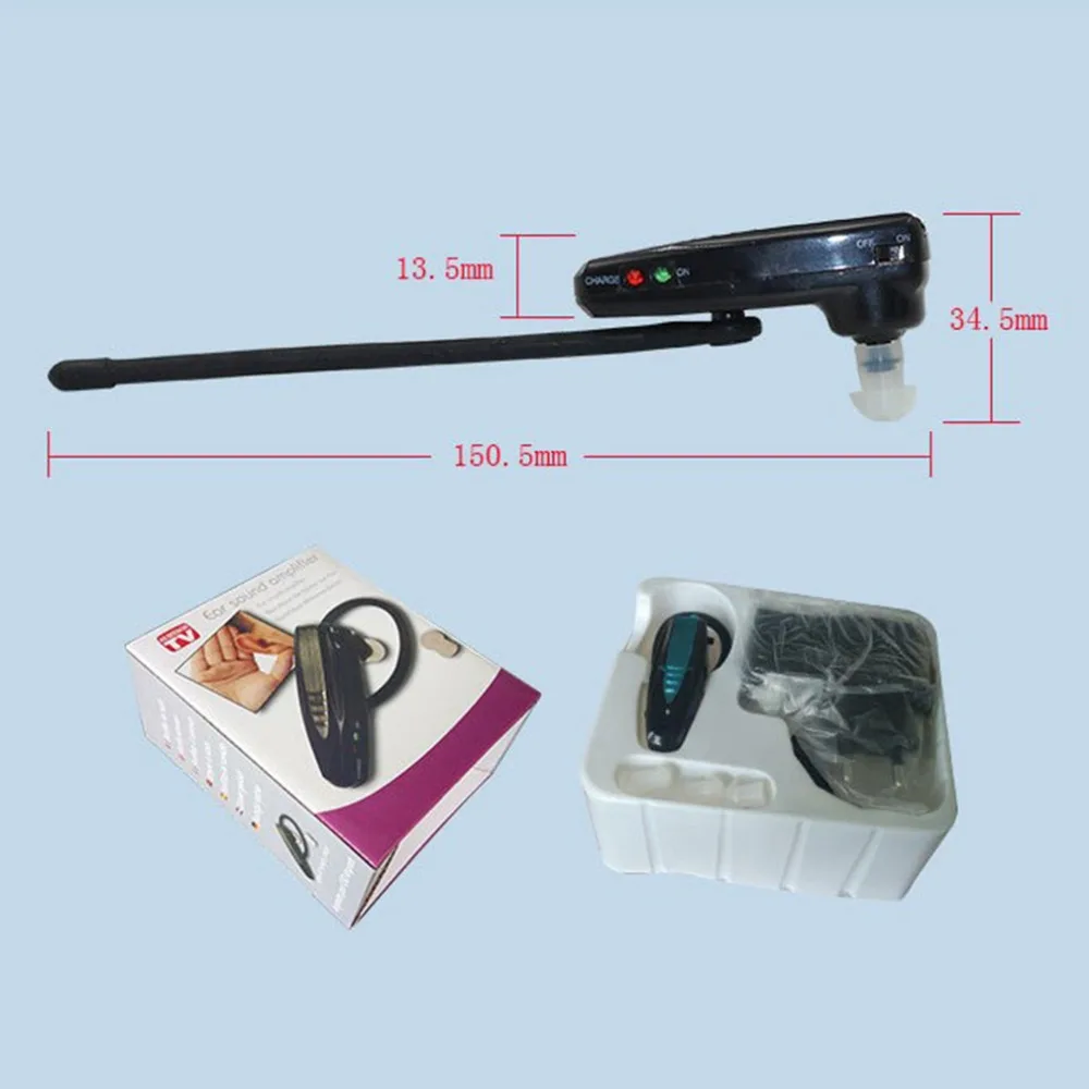Pro 1pc BTE Rechargeable Hearing Aid in Ear Hearing Aid Sound Amplifier for elderly