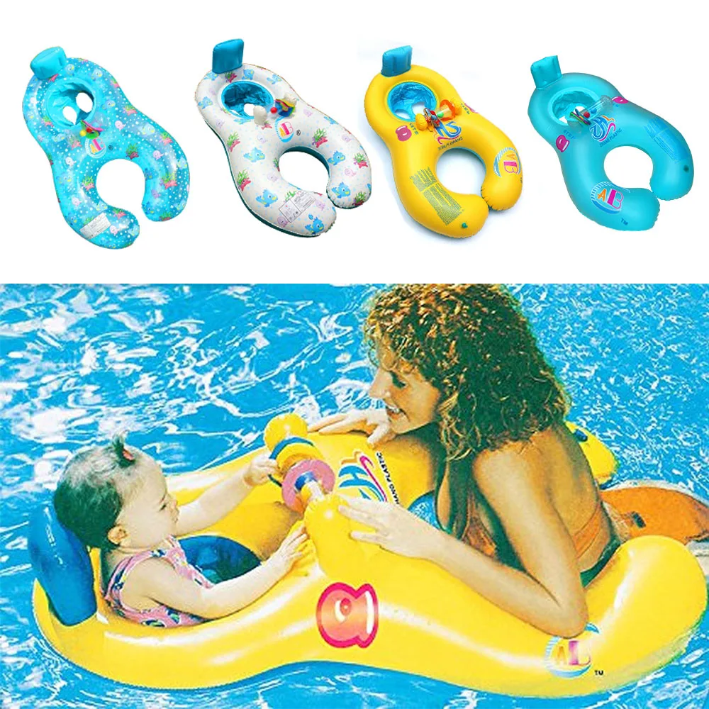 

Mother Child Inflatable Ring Swimming Circle Baby Float Double Swimming Pool Accessories Inflatable Wheels Swimtrainer Circles