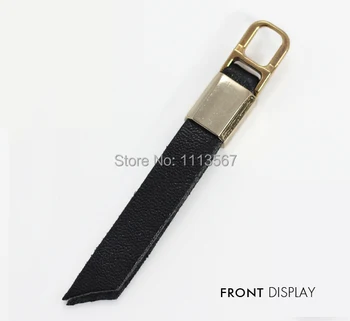 

Metal Black Gold Tone PU Leather Zipper Puller 69mm in Length Zipper Sliders Fastener Sewing Supplies 30piece/LT21