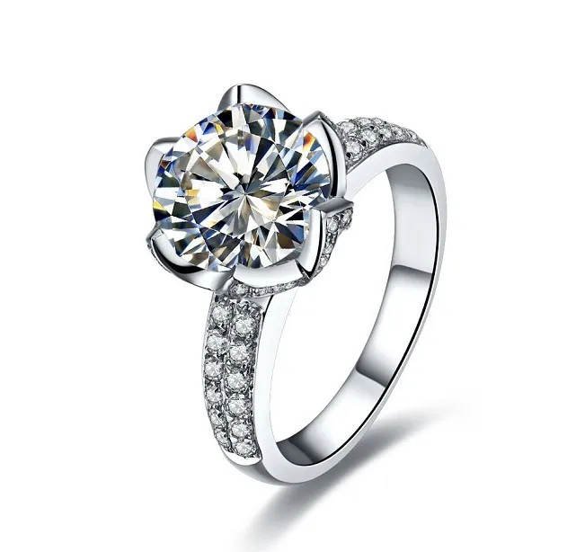 aliexpresscom buy 3ct lotus flower jewelry ring semi mount sona simulate diamond ring for women fine 925 engagement 18k white gold cover bridal from - Lotus Wedding Ring aliexpresscom buy 3ct lotus flower jewelry ring semi mount sona simulate diamond ring for women fine 925 engagement 18k white gold cover bridal from - Lotus Wedding Ring