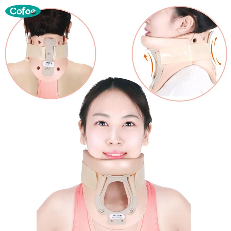 

Cofoe Adjustable soft Cervical fixator Neck Brace Support Medical Cervical Collar Vertebra Dislocation Fixation Pain Relief