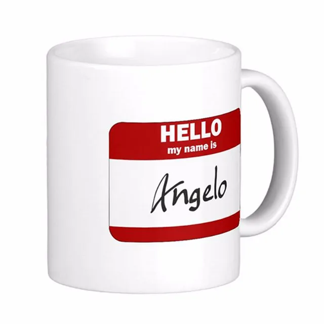 O My Name Is Angelo Red White Coffee Mugs Tea Mug Customize Gift O My Name Is Angelo Red White Coffee Mugs Tea Mug Customize Gift By Lvsure Ceramic